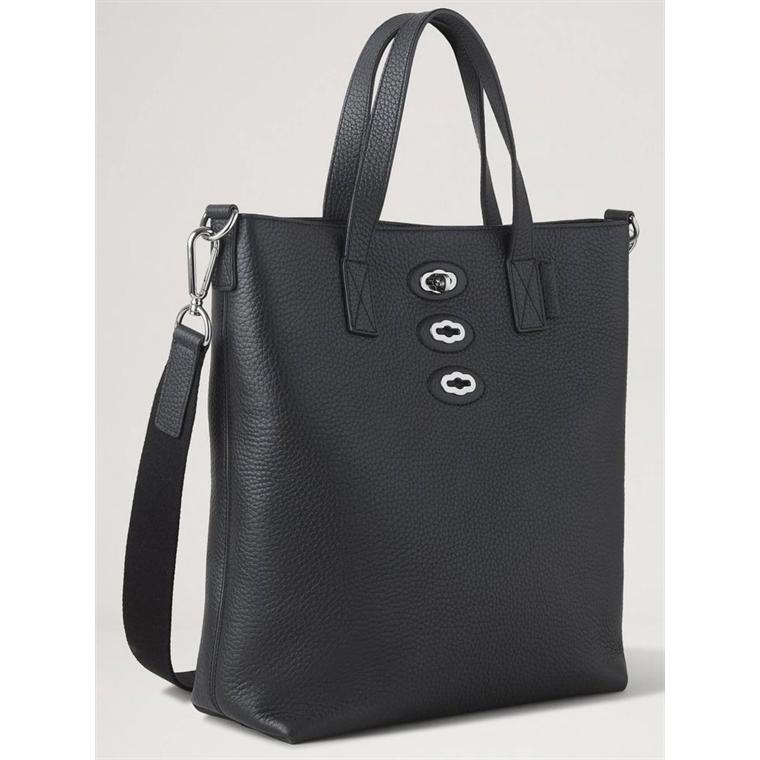 Mulberry Small Bryn Tote Black Heavy Grain